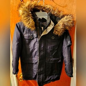 Michael Kors Faux Fur Hood Jacket Sz 5/6 Girls